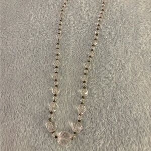 SALE Here is a gorgeous Crystal Faceted Glass Orb Necklace on a Sterling Silver